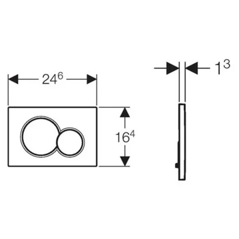 Geberit Sigma01 Round Flush Plate For Dual Flush - White detail view - Image 4