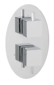 Eastbrook Oval Twin Plate Square Rings Chrome