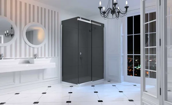 Merlyn 10 Series Side Panel - Smoked Black Glass 800mm