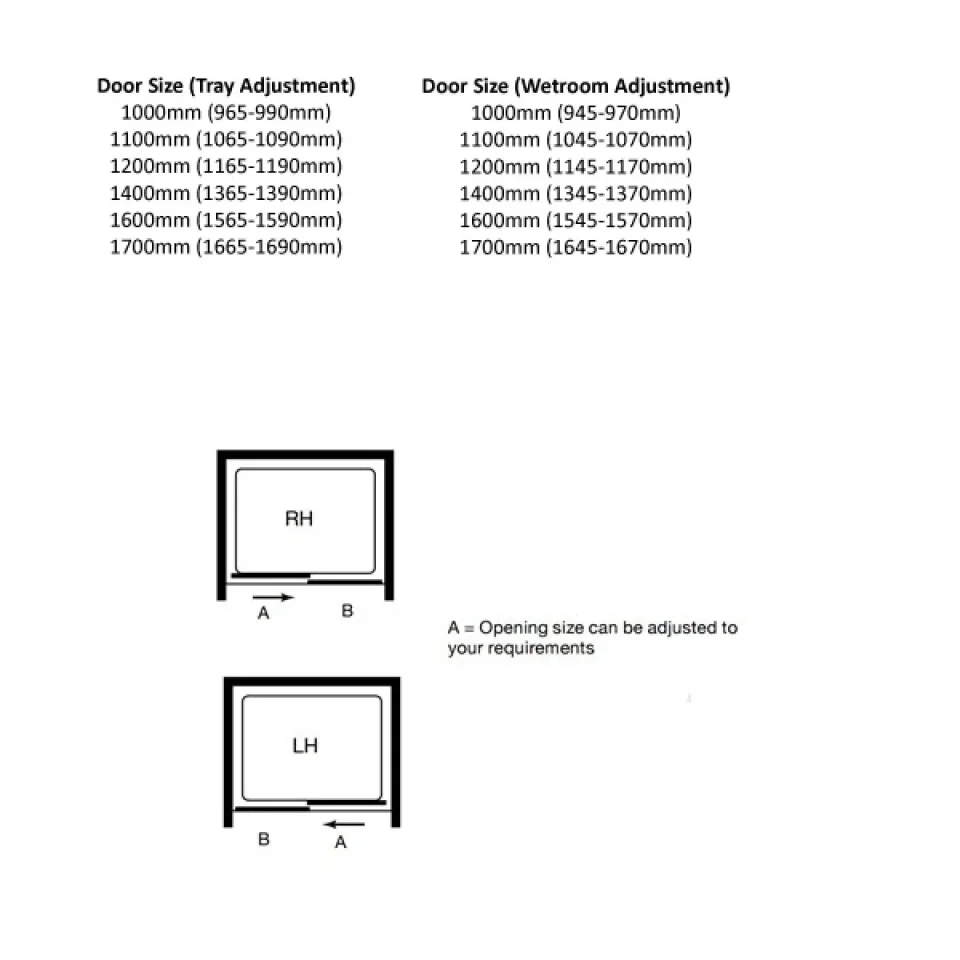 Merlyn 10 Series Sliding Door - Smoked Black Glass Right Hand 1200mm technical drawing - Image 2