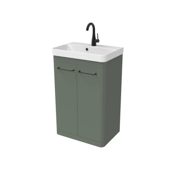 Saneux Hyde 55cm 2 Door Floor Standing Unit - Matte Sage