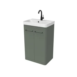 Saneux Hyde 55cm 2 Door Floor Standing Unit - Matte Sage