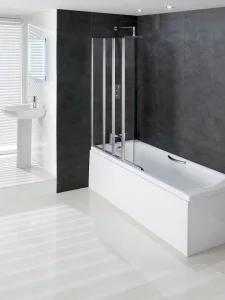 Eastbrook Volente 1000mm 1 Fixed And 3 Folding Panel Lh Chrome Profiles