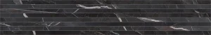 European Tiles Charmo Calacatta Black Narrow Strip 120 X 20cm Polished Wall Tile (sold Per Piece)