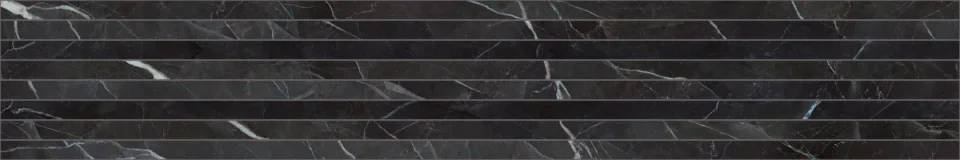 European Tiles Charmo Calacatta Black Narrow Strip 120 X 20cm Polished Wall Tile (sold Per Piece) detail view - Image 2