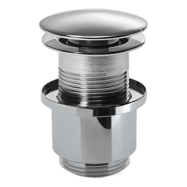Crosswater Basin Click Clack Waste (unslotted) 100mm Thread Chrome product image - Image 1