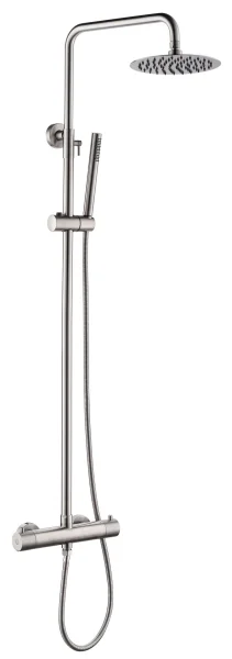 Just Taps Inox Thermostatic Bar Valve With 2 Outlets Adjustable Riser