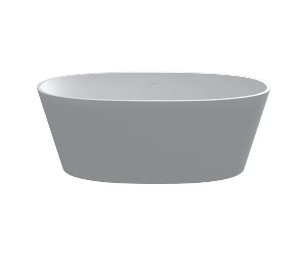 StoneKAST Petite Freestanding Bath 1570 x 670mm Matt White (Waste Included)