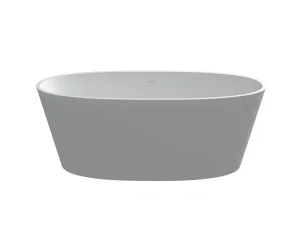 StoneKAST Petite Freestanding Bath 1570 x 670mm Matt White (Waste Included)