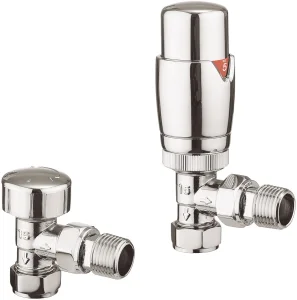 Crosswater Pier Angled Trv Rad Valve Chrome