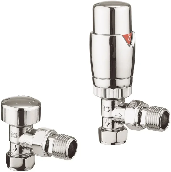 Crosswater Pier Angled Trv Rad Valve Chrome product image - Image 1