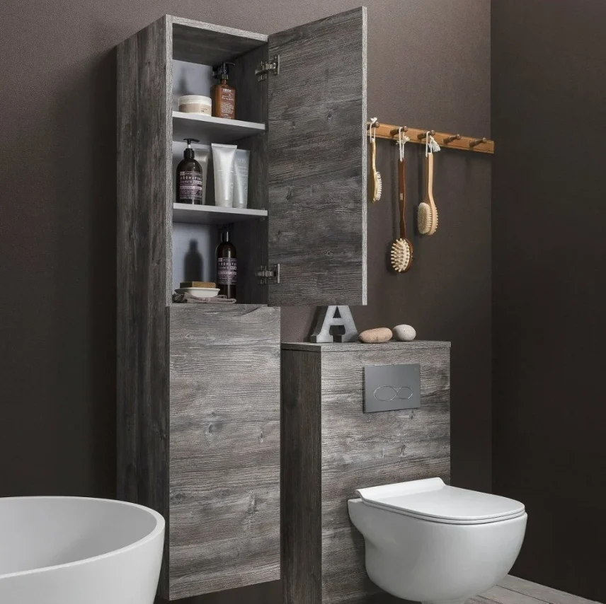 Crosswater Glide Ii Tower Unit Steelwood detail view - Image 2