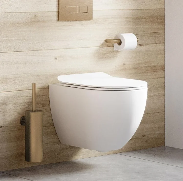 Crosswater Glide Ii Back To Wall Toilet Rimless 46 Matt White detail view - Image 2