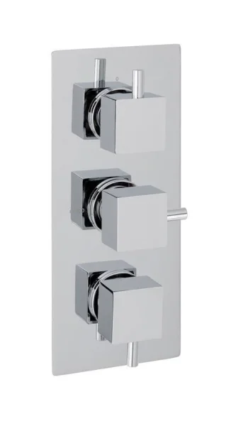 Eastbrook Square Triple Plate Square Rings Chrome