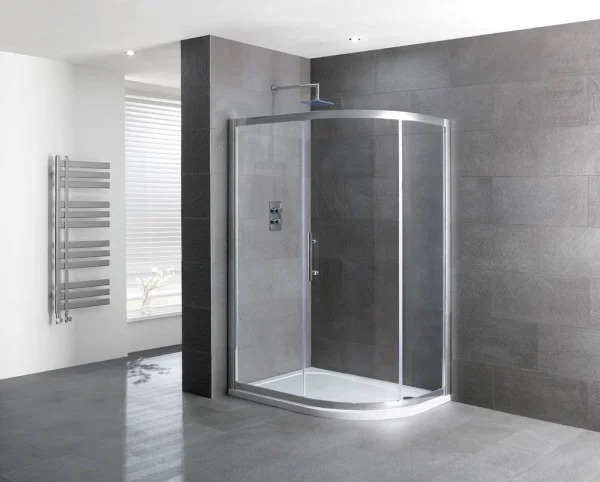 Eastbrook Volente 1000x760 Single Door Offset Quad Chrome