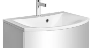Crosswater Svelte Basin With Oveflow 1th White