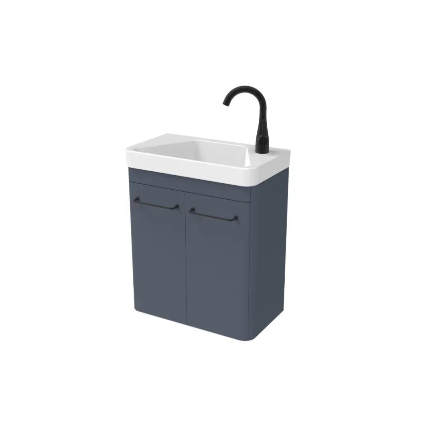 Saneux Hyde 50cm 2 Door Wall Mounted Unit - Matte Fiord product image - Image 1