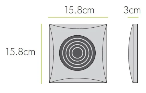 Hib Hush Th Fan, Matt Silver 15.8 X D3 technical drawing - Image 2