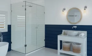 Shower Lab View 07 Standard-door + Inline Panel + Return Panel 1373-1381 X 869-889 X 2000