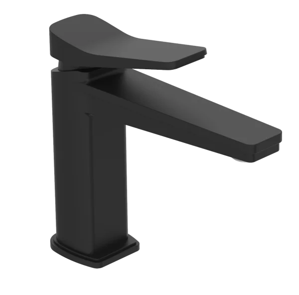 Just Taps Hix Single Lever Basin Mixer Tap Matt Black