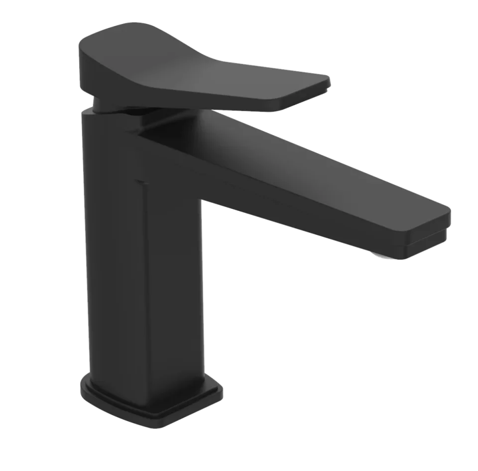 Just Taps Hix Single Lever Basin Mixer Tap Matt Black product image - Image 1