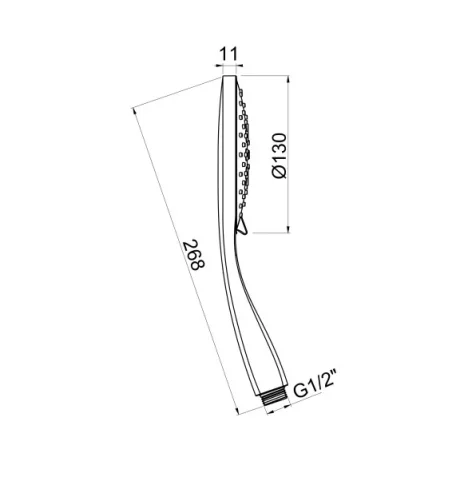 Crosswater Mpro Multi Handset 130mm Brushed Brass detail view - Image 5