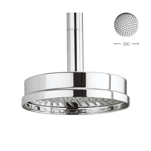 Crosswater Waldorf Shower Head 8" Chrome
