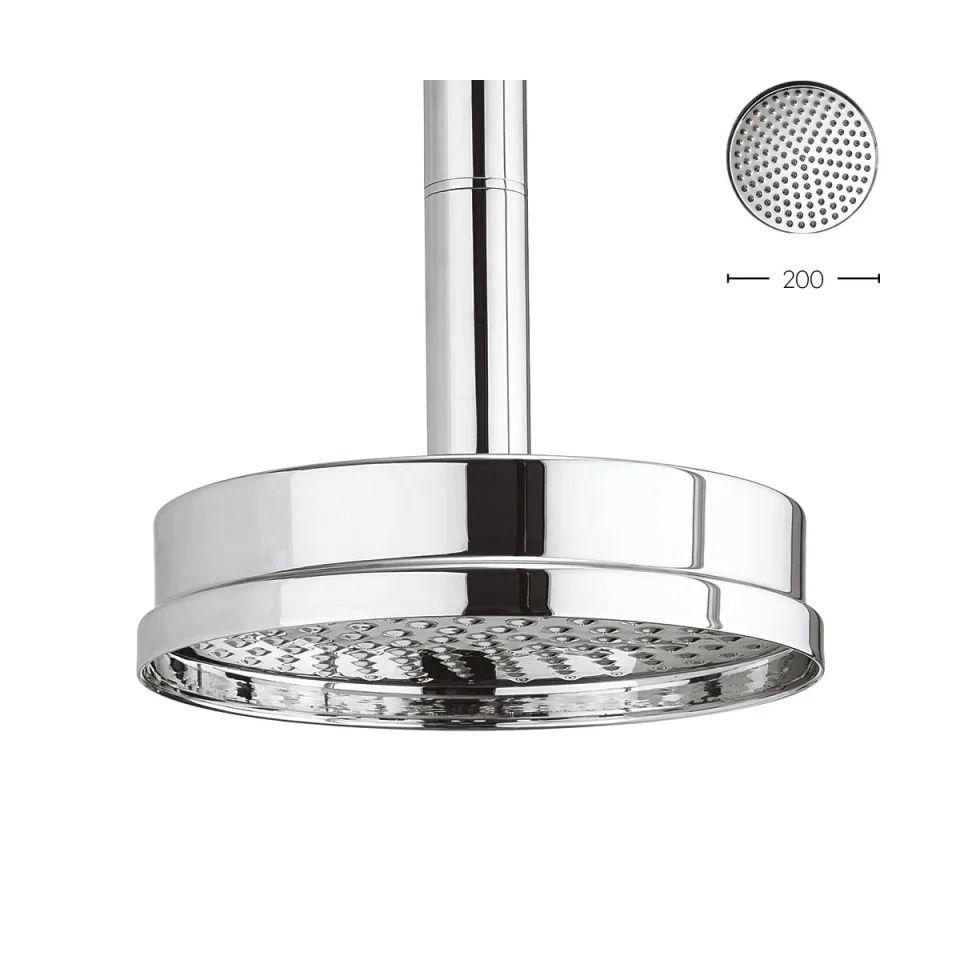 Crosswater Waldorf Shower Head 8" Chrome product image - Image 1