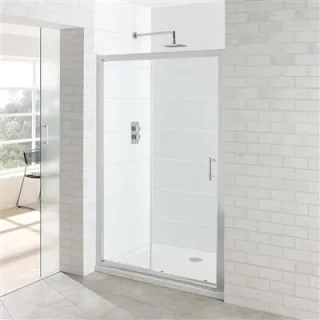 Eastbrook Vantage Easy Clean Sliding Door 1650mm Chrome product image - Image 1