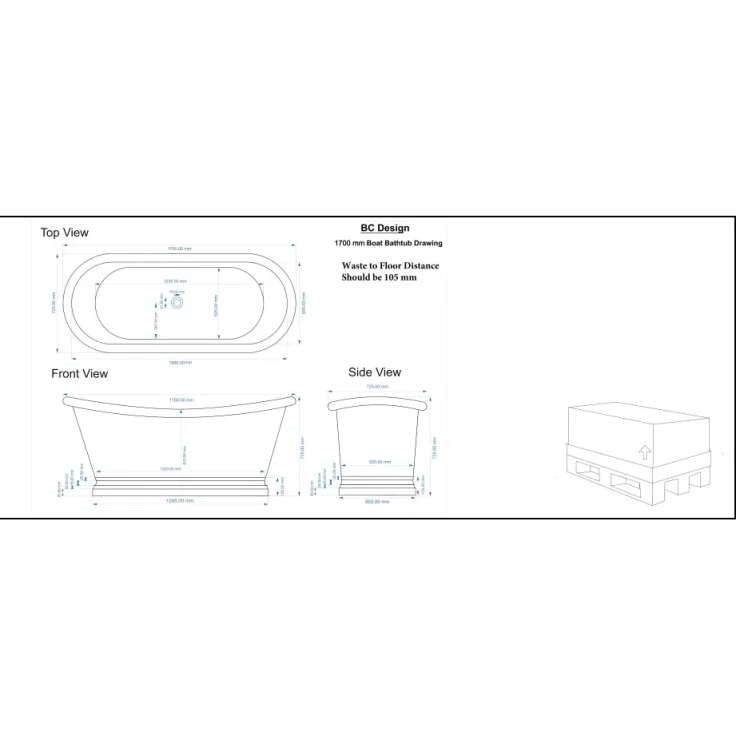 Bc Designs 1700 Brass Bath With Brass Inner Brass detail view - Image 3