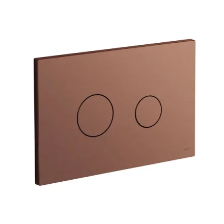 Vado Individual Round Button Flush Plate Brushed Bronze product image - Image 1