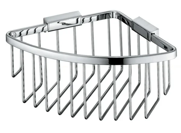 Vado Basket Large Triangular Corner Wall Mounted Chrome detail view - Image 2