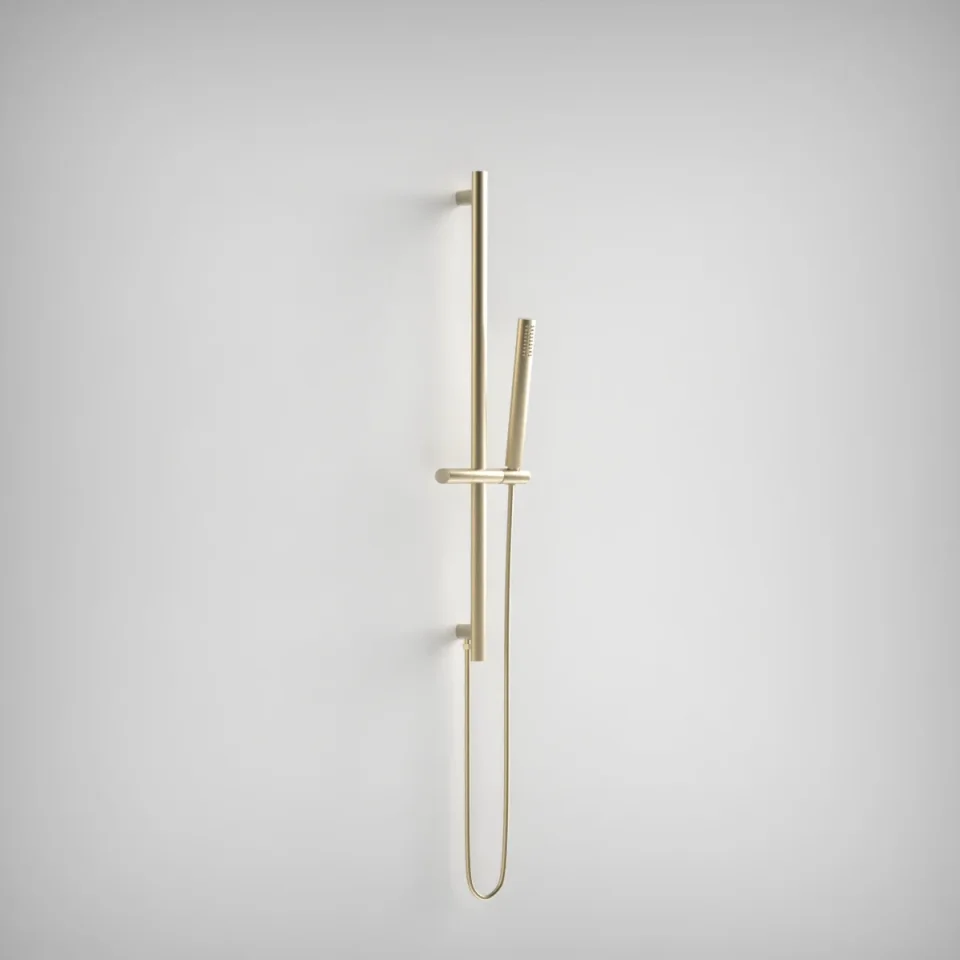 Ava Integrated Round Slide Rail Kit - Brushed Brass detail view - Image 3