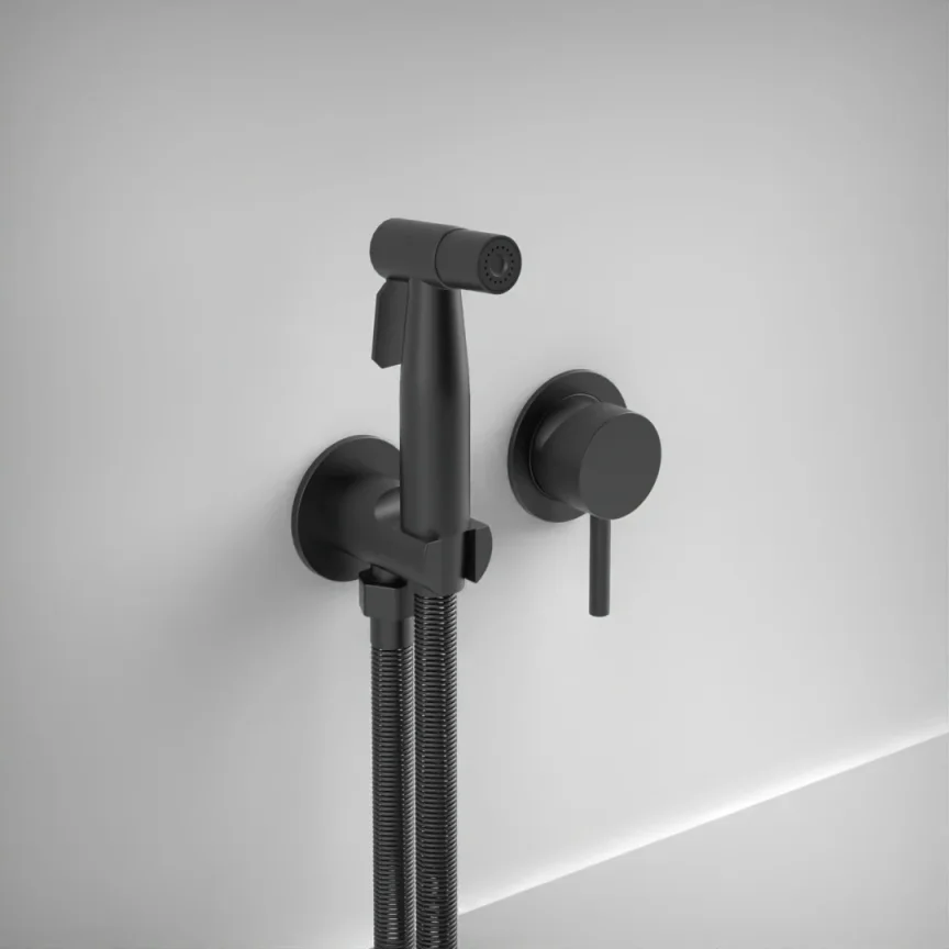 Ava Trend Douche Kit W/ Flanges - Brushed Black product image - Image 1