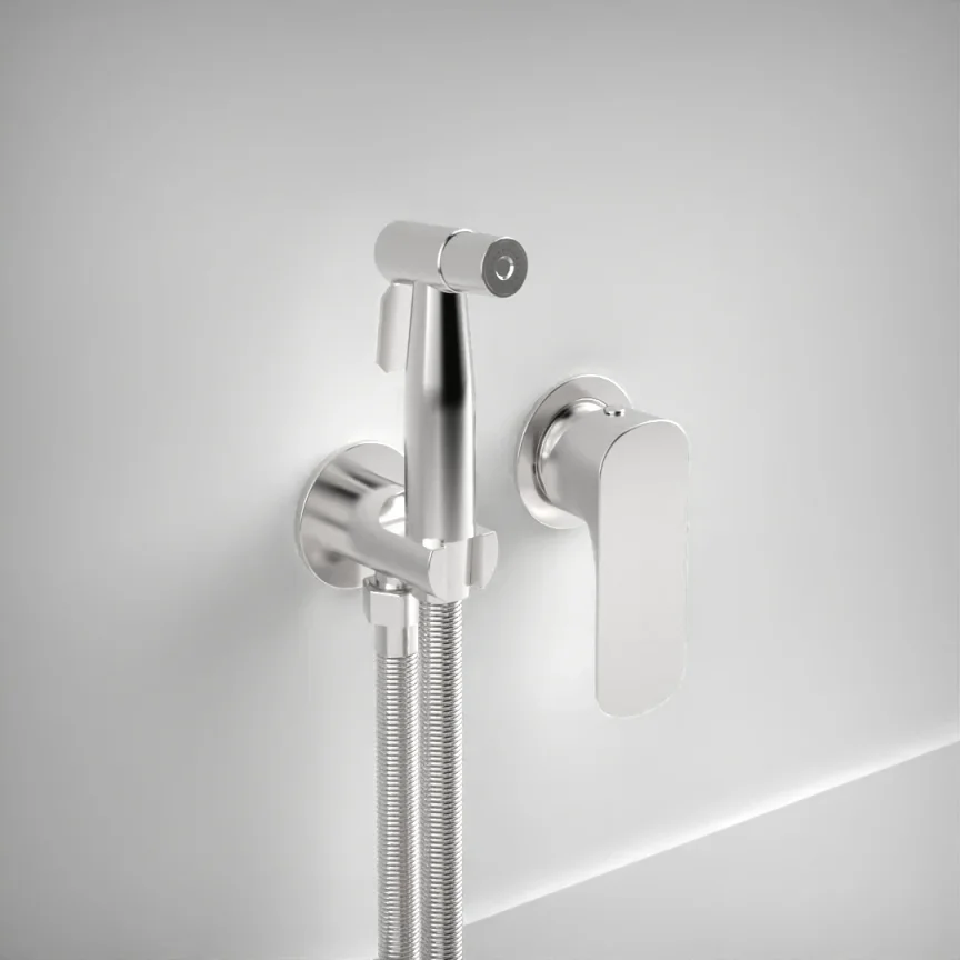 Ava Purity Douche Kit W/ Flanges - Polished Stainless Steel product image - Image 1