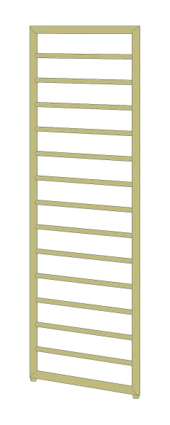 Ava Frame 1500x500mm Towel Rail Pvd Brushed Brass Stainless Steel  Oil Filled