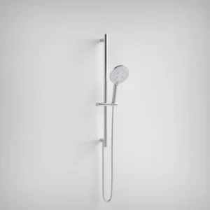 Ava Integrated Round Shower Slide Rail Kit - Polished Stainless Steel