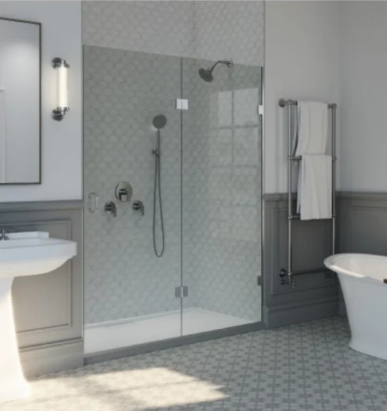 Shower Lab View 04 Standard-inline Panel + Door 1454-1488 X 2000