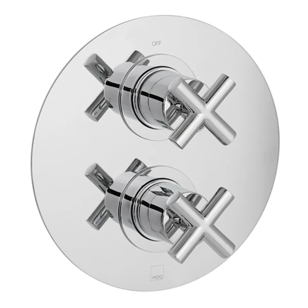 Vado Dx Elements 1 Outlet 2 Handle Concealed Thermostatic Valve Round Backplate Chrome