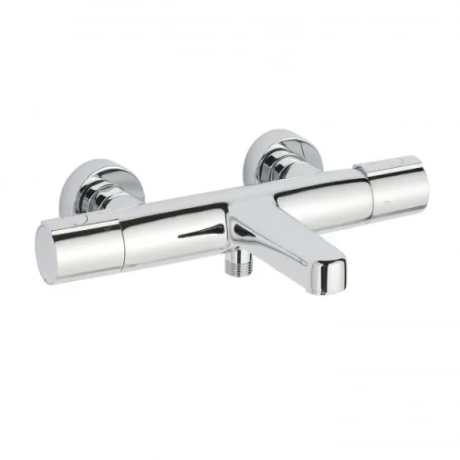 Just Taps Hugo Thermostatic Bath Shower Mixer Wall Mounted Chrome product image - Image 1