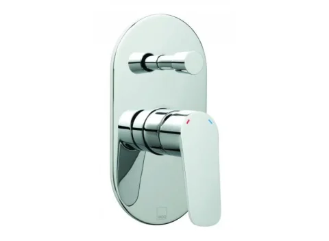 Vado Photon 2 Outlet Single Lever Concealed Manual Valve With Diverter Chrome detail view - Image 2