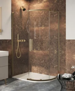 Crosswater Asura 8mm Quadrant Door 1000 X 800 Brushed Brass