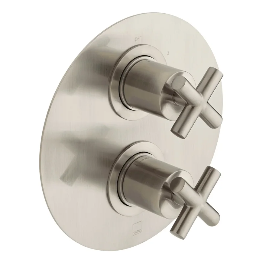 Vado Individual Dx Elements 2 Outlet, 2 Handle Concealed Thermostatic Valve Brushed Nickel product image - Image 1
