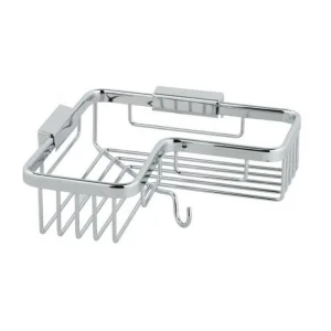 Vado Basket Corner With Hook Wall Mounted Chrome