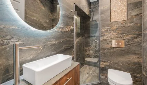 360° View - The Eclipse Stainless Shower Room
