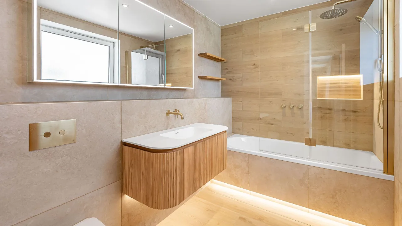 After - The Sculpted Oak & Warm Stone Haven