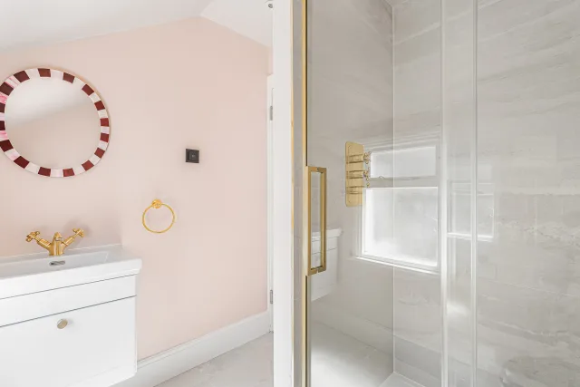 The Blush & Brass Loft Shower Room
