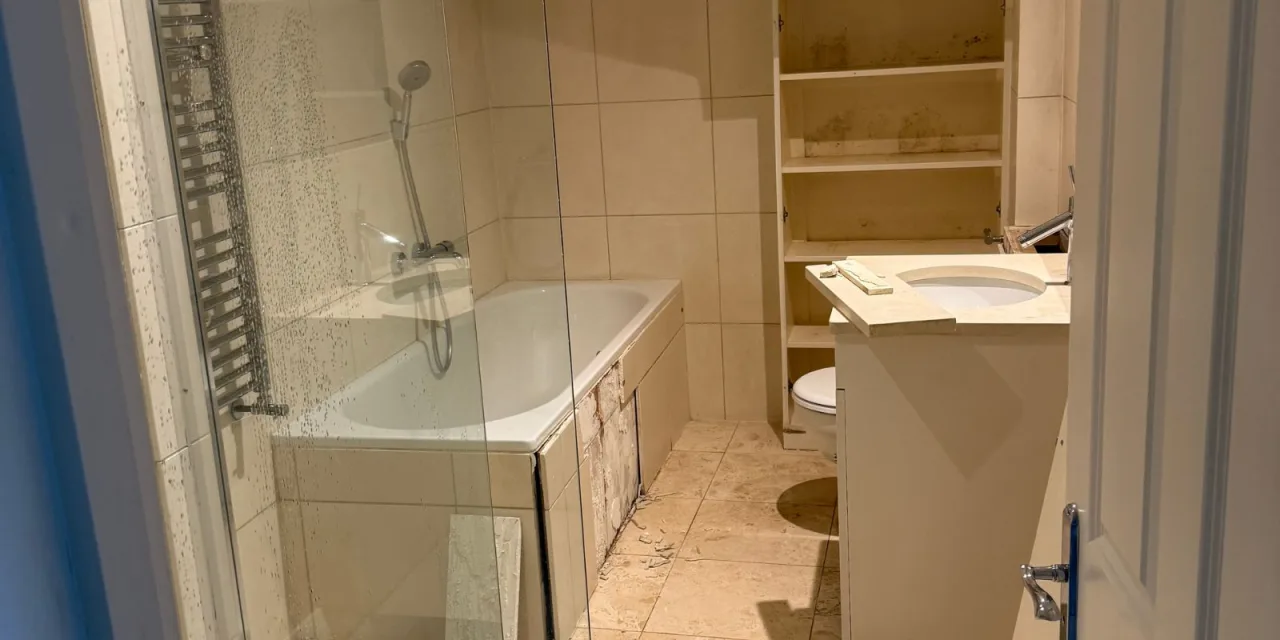 Before - The Ocean Onyx & Fluted Oak Bathroom