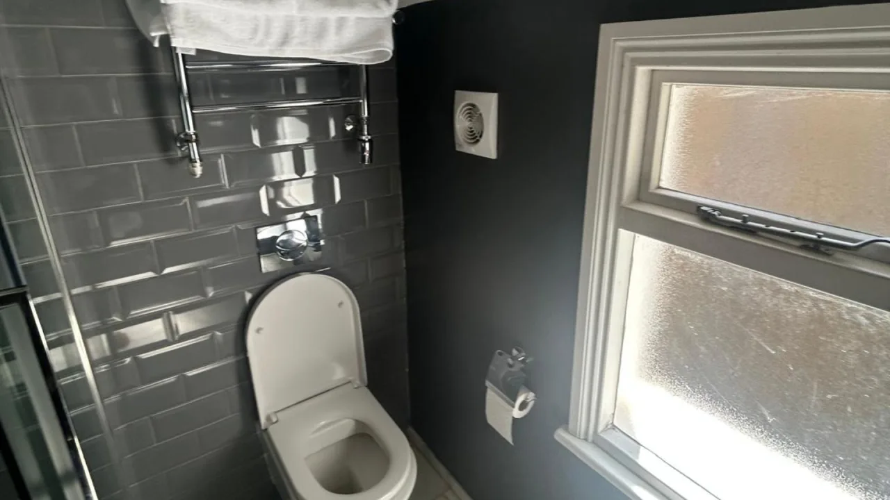 Before - The Blush & Brass Loft Shower Room